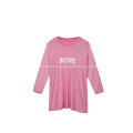 Women's Knitted Penetration Printing Crew-Neck Pullover